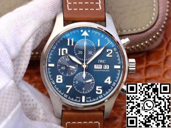 IWC Pilot Chronograph IW377714 ZF Factory Men Watches 1 1 Best Edition Swiss ETA7750 Blue Dial US Replica Watch 2002 IWC Pilot Chronograph IW377714 ZF Factory Men Watches 1:1 Best Edition Swiss ETA7750 Blue Dial