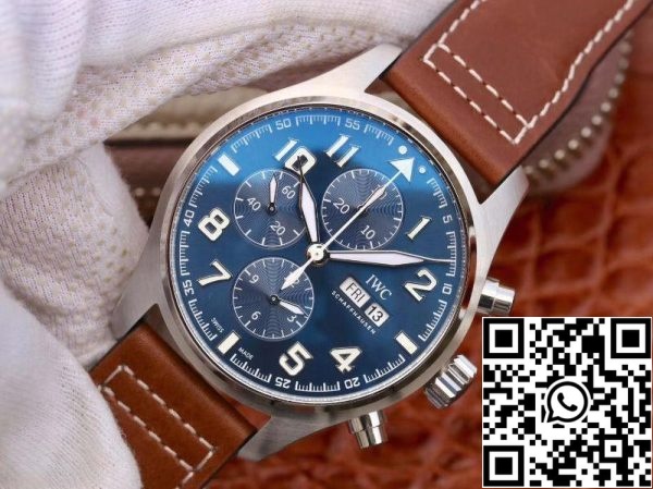 IWC Pilot Chronograph IW377714 ZF Factory Miesten kellot 1 1 Best Edition Sveitsin ETA7750 Blue Dial US Replica katsella 4057 IWC Pilot Chronograph IW377714 ZF Factory Miesten kellot 1 1: 1 Best Edition Sveitsin ETA7750 Blue Dial