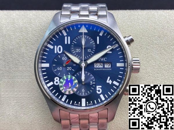 IWC Pilot Chronograph IW377717 ZF Factory 1 1 Най-доброто издание швейцарски ETA7750 Blue Dial САЩ реплика часовник 890 IWC Pilot Chronograph IW377717 ZF Factory 1: 1 Най-доброто издание швейцарски ETA7750 Blue Dial