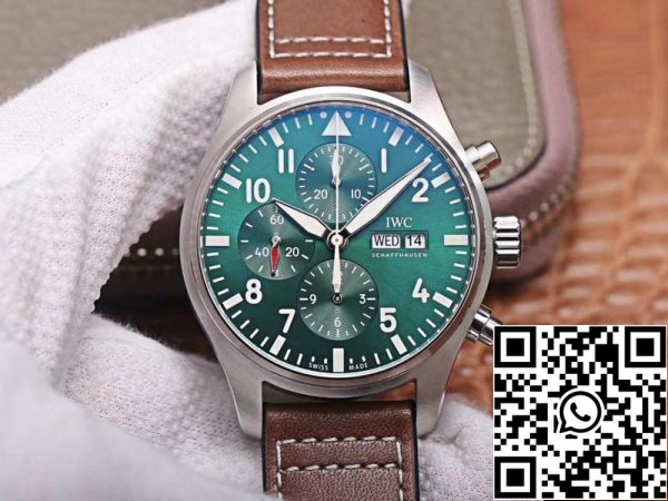 IWC Pilot Chronograph IW377726 1 1 Najboljša izdaja ZF Factory Green Dial švicarski ETA7750 ZDA replika Watch 7592 IWC Pilot Chronograph IW377726 1: 1 Najboljša izdaja ZF Factory Green Dial švicarski ETA7750