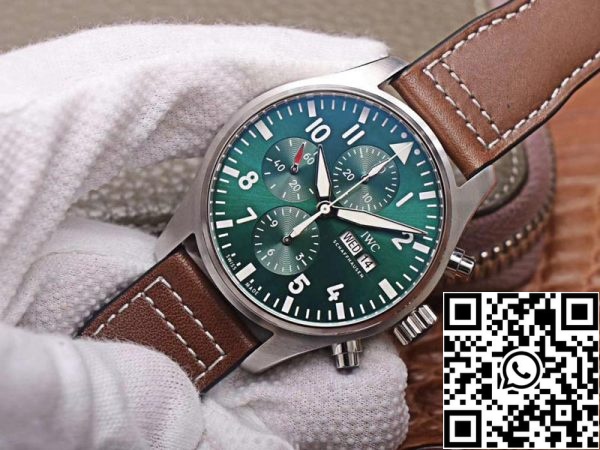 IWC Pilot Chronograph IW377726 1 1 Best Edition ZF Factory Green Dial Swiss ETA7750 US Replica Watch 9802 IWC Pilot Chronograph IW377726 1:1 Best Edition ZF Factory Green Dial Swiss ETA7750