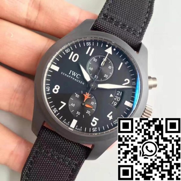 IWC Pilot Chronograph IW388001 ZF Factory 1 1 Best Edition Sveitsin ETA7750 Black Dial US Replica katsella 5821 IWC Pilot Chronograph IW388001 ZF Factory 1:1 Best Edition Sveitsin ETA7750 Black Dial 1:1 Best Edition Sveitsin ETA7750 Black Dial