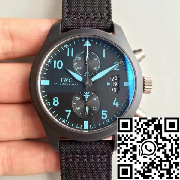 IWC Pilot Chronograph IW388003 ZF Factory 1 1 Migliore edizione svizzera ETA7750 Quadrante Nero Replica Orologio 5549 IWC Pilot Chronograph IW388003 ZF Factory 1:1 Migliore edizione svizzera ETA7750 Quadrante Nero