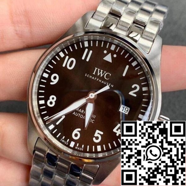 ساعة IWC Pilot IWC Pilot IW327013 1:1 Best Edition V7 Factory Brown Dial ساعة أمريكية مقلدة 9183 IWC Pilot IW327013 1:1 Best Edition V7 Factory Brown Dial