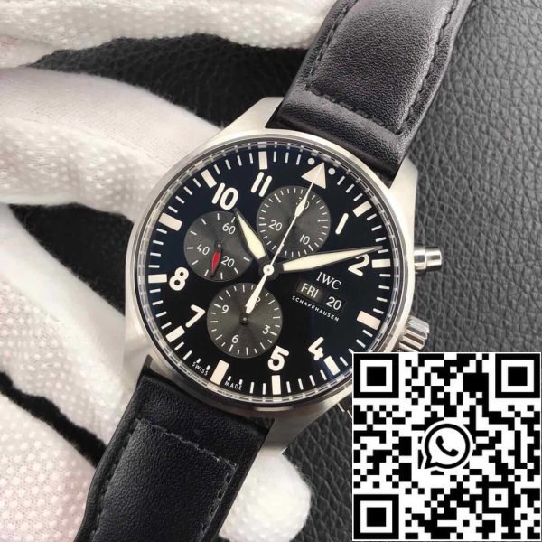 ساعة آي دبليو سي بايلوت IWC Pilot IW377709 1:1 أفضل إصدار ZF مصنع ZF الميناء الأسود ساعة أمريكية مقلدة 4924 ساعة IWC Pilot IW377709 1:1 أفضل إصدار ZF مصنع ZF الميناء الأسود