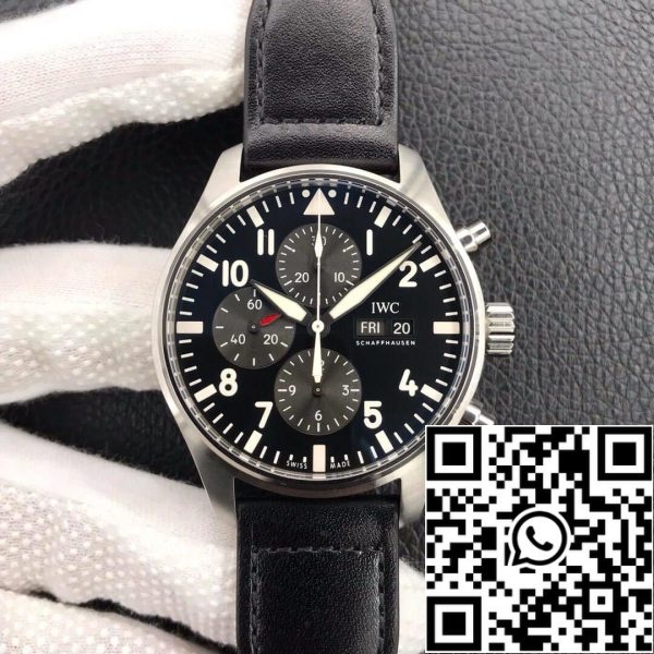 IWC Pilot IW377709 1:1 Best Edition ZF Factory Black Dial US Replica Zegarek 6373 IWC Pilot IW377709 1:1 Best Edition ZF Factory Black Dial