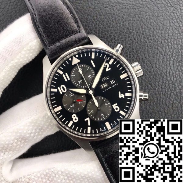 IWC Pilot IW377709 1:1 Best Edition ZF Factory Black Dial US Replica Zegarek 7580 IWC Pilot IW377709 1:1 Best Edition ZF Factory Black Dial