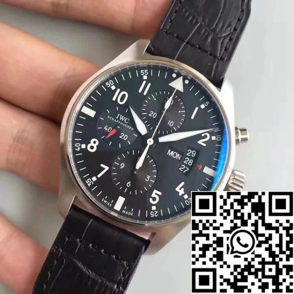 ساعة IWC Pilot IW37777 IWC Pilot IW37777 1:1 Best Edition ZF Factory Black Dial ساعة أمريكية مقلدة 1397 IWC Pilot IW37777 1:1 Best Edition ZF Factory Black Dial