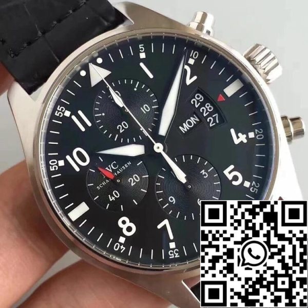 IWC Pilot IW37777 1 1 Best Edition ZF Factory Black Dial US Replica Klocka 3065 IWC Pilot IW37777 1:1 Best Edition ZF Factory Black Dial