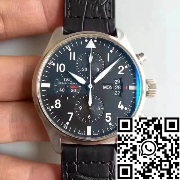 IWC Pilot IW37777 1 1 Best Edition ZF Factory Musta Dial Yhdysvaltain Replica katsella 8729 IWC Pilot IW37777 1: 1 Best Edition ZF Factory Musta Dial