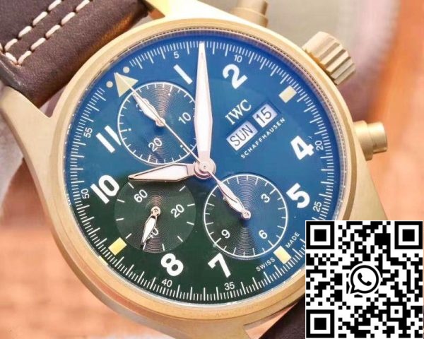 IWC Pilot IW387902 Spitfire хронограф ZF Factory 1 1 Най-доброто издание бронзов корпус швейцарски ETA7750 САЩ реплика часовник 8099 IWC Pilot IW387902 Spitfire хронограф ZF Factory 1: 1 Най-доброто издание бронзов корпус швейцарски ETA7750