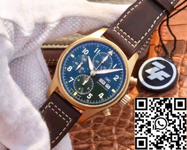 IWC Pilot IW387902 Spitfire Chronograph ZF Factory 1 1 Best Edition Bronze Case Swiss ETA7750 US Replica Uhr 8940 IWC Pilot IW387902 Spitfire Chronograph ZF Factory 1:1 Best Edition Bronze Case Swiss ETA7750