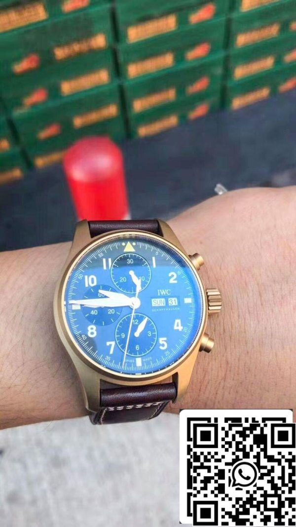 IWC Pilot IW387902 Spitfire Chronograph ZF Factory 1 1 Best Edition Bronze Case Swiss ETA7750 US Replica Watch 8951 IWC Pilot IW387902 Spitfire Chronograph ZF Factory 1:1 Best Edition Bronze Case Swiss ETA7750