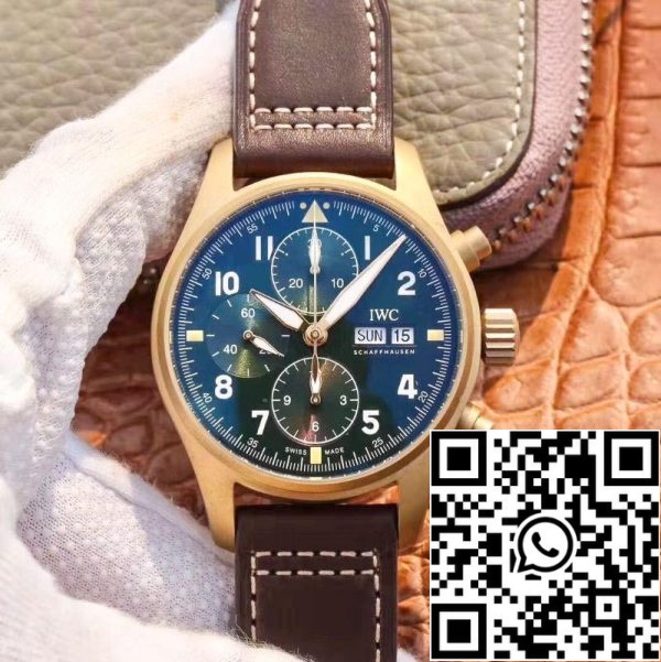 IWC Pilot IW387902 Spitfire Chronograph ZF Factory 1 1 Best Edition Bronze Case Swiss ETA7750 US Replica Watch 9616 IWC Pilot IW387902 Spitfire Chronograph ZF Factory 1:1 Best Edition Bronze Case Swiss ETA7750