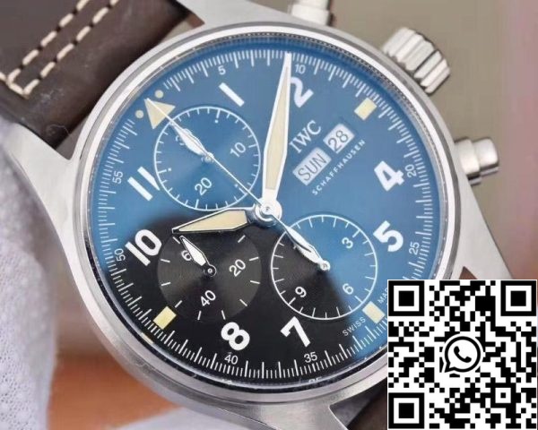 IWC Pilot IW387903 2019 New Spitfire Chronograph ZF Factory 1 1 Best Edition Stainless Steel Case Swiss ETA7750 US Replica Watch 22 IWC Pilot IW387903 2019 New Spitfire Chronograph ZF Factory 1:1 Best Edition Stainless Steel Case Swiss ETA7750