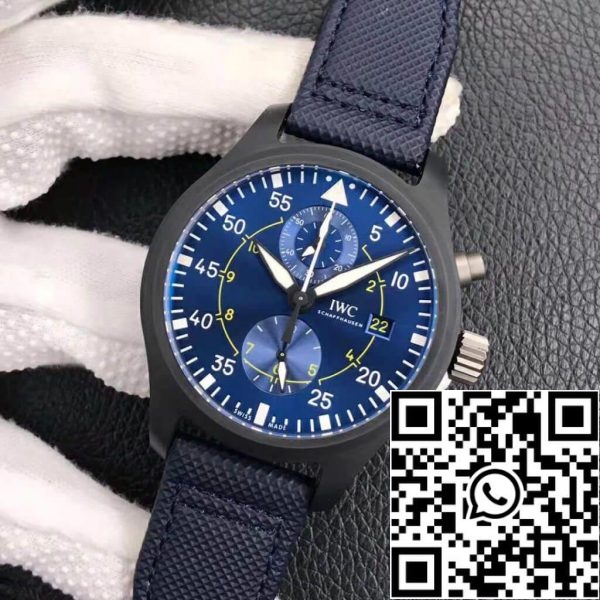 IWC Pilot IW389008 1 1 Best Edition ZF Factory Blue Dial US Replica Klocka 7037 IWC Pilot IW389008 1:1 Best Edition ZF Factory Blue Dial