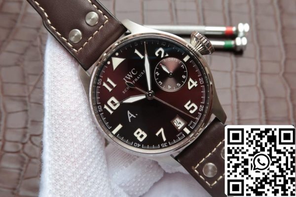 IWC Pilot IW500422 1 1 Лучшее издание ZF завода коричневый циферблат кожаный ремешок США Реплика часы 7843 IWC Pilot IW500422 1:1 Лучшее издание ZF завода коричневый циферблат кожаный ремешок