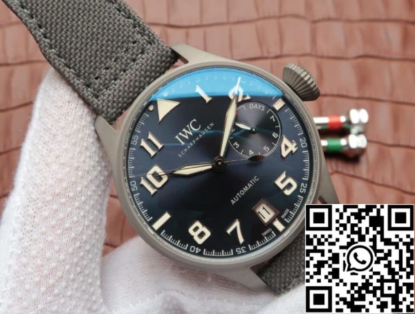 IWC Pilot IW500909 1 1 Best Edition MKS Factory Titanium Ceramic Limited Edition Blue Dial US Replica Klocka 8619 IWC Pilot IW500909 1:1 Best Edition MKS Factory Titanium Ceramic Limited Edition Blue Dial