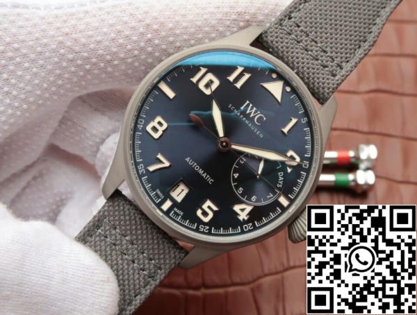 IWC Pilot IW500909 1 1 Best Edition MKS Factory Titanium Ceramic Limited Edition Blue Dial US Replica Klocka 9578 IWC Pilot IW500909 1:1 Best Edition MKS Factory Titanium Ceramic Limited Edition Blue Dial