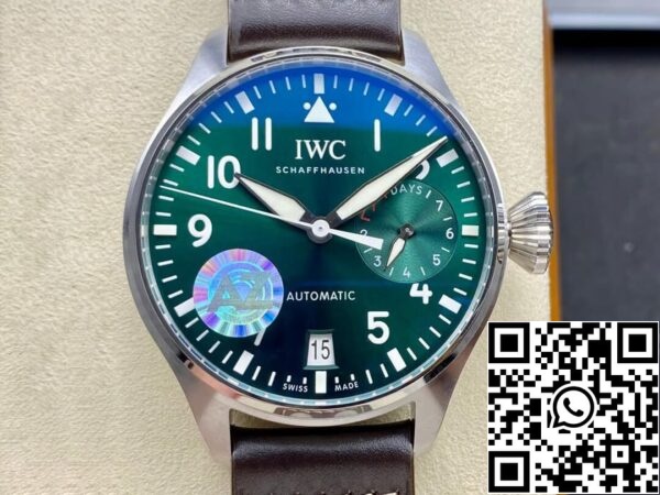 ساعة آي دبليو سي بايلوت IWC Pilot IW501015 1:1 أفضل إصدار من مصنع AZ Green Dial ساعة أمريكية مقلدة 6076 ساعة IWC Pilot IW501015 1:1 أفضل إصدار من مصنع AZ Green Dial