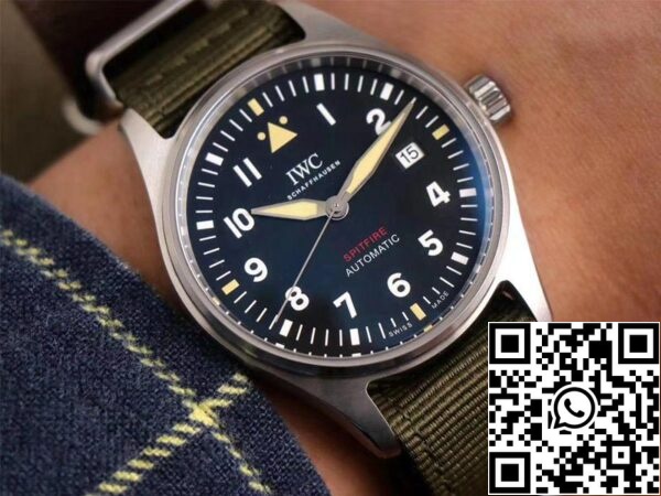 IWC Pilot Spitfire IW326801 1 1 Best Edition MKS Factory Quadrante nero svizzero ETA9015 US Replica Orologio 3999 IWC Pilot Spitfire IW326801 1:1 Best Edition MKS Factory Quadrante nero svizzero ETA9015