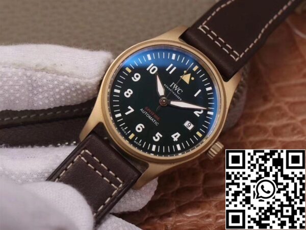 IWC Pilot Spitfire IW326802 1 1 Best Edition MKS Factory Musta Dial Sveitsin ETA9015 US Replica Watch 9730 IWC Pilot Spitfire IW326802 1:1 Best Edition MKS Factory Musta Dial Sveitsin ETA9015