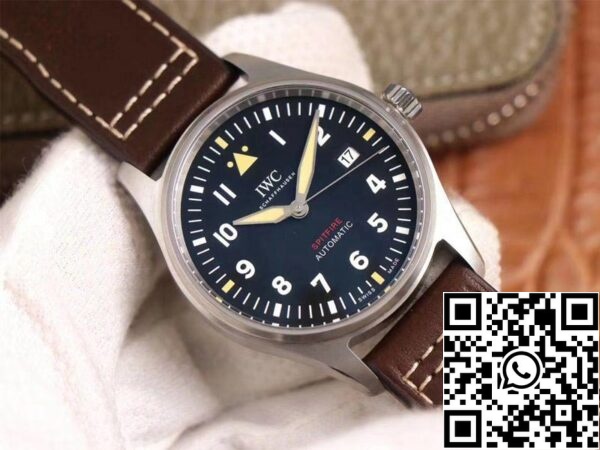 IWC Pilot Spitfire IW326803 1 1 Лучшее издание MKS завода черный циферблат швейцарский ETA9015 США Реплика Смотреть 6735 IWC Pilot Spitfire IW326803 1:1 Лучшее издание MKS завода черный циферблат швейцарский ETA9015