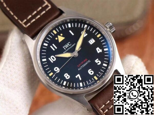 IWC Pilot Spitfire IW326803 1 1 Лучшее издание MKS завода черный циферблат швейцарский ETA9015 США Реплика Смотреть 9968 IWC Pilot Spitfire IW326803 1:1 Лучшее издание MKS завода черный циферблат швейцарский ETA9015