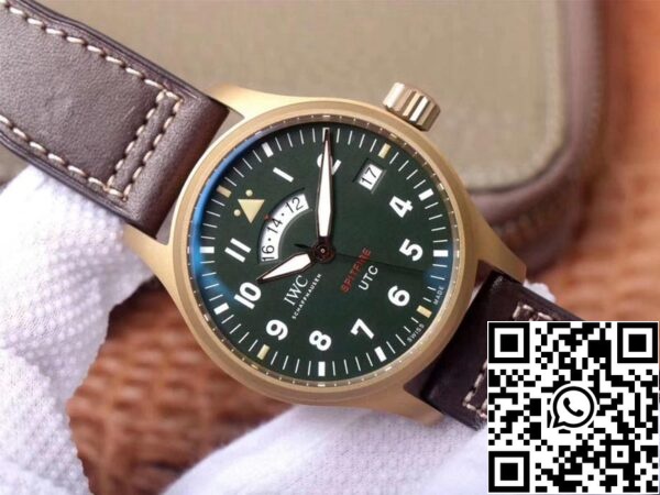 IWC Pilot Spitfire IW327101 1 1 Best Edition ZF Factory Green Dial Swiss ETA82710 US Replica Watch 423 IWC Pilot Spitfire IW327101 1:1 Best Edition ZF Factory Green Dial Swiss ETA82710