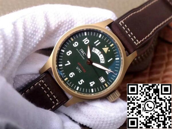 IWC Pilot Spitfire IW327101 1 1 Best Edition ZF Factory Green Dial Zwitserse ETA82710 US Replica Watch 9739 IWC Pilot Spitfire IW327101 1 1 Best Edition ZF Factory Green Dial Zwitserse ETA82710