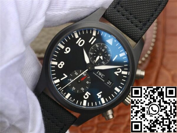 IWC Pilot TOP GUN IW389001 1 1 Best Edition ZF Factory Musta Dial Yhdysvaltain Replica katsella 8229 IWC Pilot TOP GUN IW389001 1: 1 Best Edition ZF Factory Musta Dial