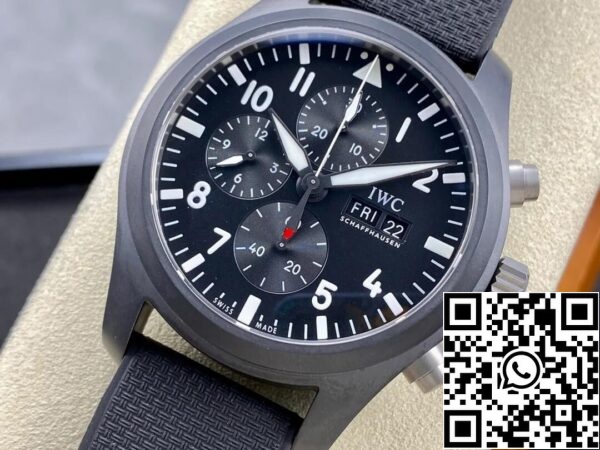 IWC Pilot TOP GUN IW389101 1 1 Best Edition TPS Factory Black Ceramic US Replica Watch 8358 IWC Pilot TOP GUN IW389101 1:1 Best Edition TPS Factory Black Ceramic