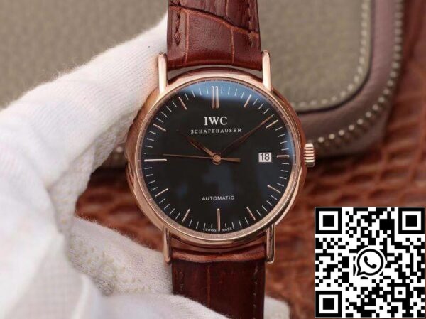 IWC Portofino IW356504 TW Facroty 1 1 Най-доброто издание швейцарски ETA30110 18K розово злато черен циферблат САЩ реплика часовник 9050 IWC Portofino IW356504 TW Facroty 1: 1 Най-доброто издание швейцарски ETA30110 18K розово злато черен циферблат