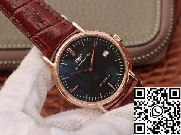 IWC Portofino IW356504 TW Facroty 1 1 Най-доброто издание швейцарски ETA30110 18K розово злато черен циферблат САЩ реплика часовник 931 IWC Portofino IW356504 TW Facroty 1: 1 Най-доброто издание швейцарски ETA30110 18K розово злато черен циферблат