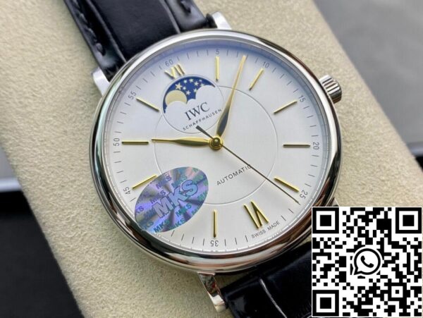 IWC Portofino Mondphase IW459401 1 1 Beste Edition MKS Fabrik Weißes Zifferblatt US Replica Uhr 6727 IWC Portofino Mondphase IW459401 1:1 Beste Edition MKS Fabrik Weißes Zifferblatt