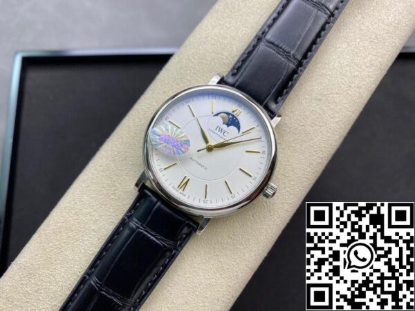 IWC Portofino Moon Phase IW459401 1 1 Best Edition MKS Factory White Dial US Replica óra 6803 IWC Portofino Moon Phase IW459401 1:1 Best Edition MKS Factory White Dial