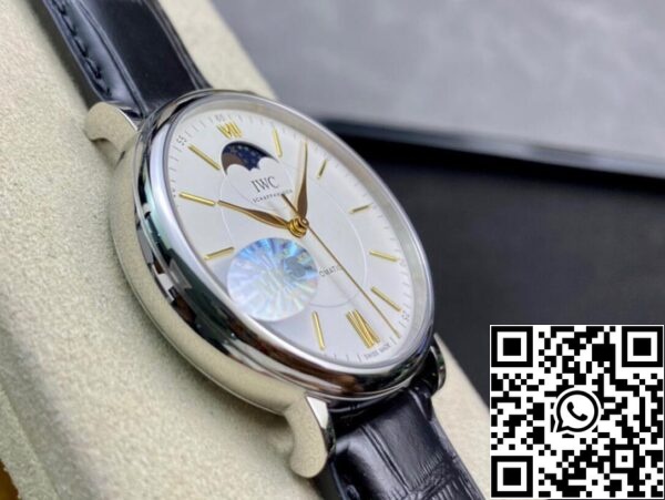 IWC Portofino Moon Phase IW459401 1 1 Best Edition MKS Factory White Dial US Replica Klocka 8152 IWC Portofino Moon Phase IW459401 1:1 Best Edition MKS Factory White Dial