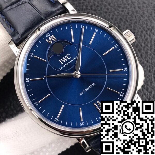 IWC Portofino лунна фаза IW459402 1 1 Най-доброто издание MKS Factory Blue Dial САЩ реплика часовник 7675 IWC Portofino лунна фаза IW459402 1: 1 Най-доброто издание MKS Factory Blue Dial