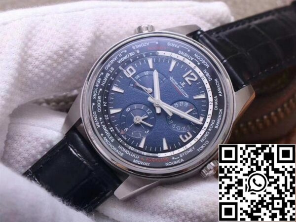 Jaeger LeCoultre Geographic 904847Z 1 1 Melhor Edição ZF Fábrica Mostrador Azul Suíço ETA939A 1 US Réplica Relógio 9266 Jaeger LeCoultre Geographic 904847Z 1:1 Melhor Edição ZF Fábrica Mostrador Azul Suíço ETA939A/1