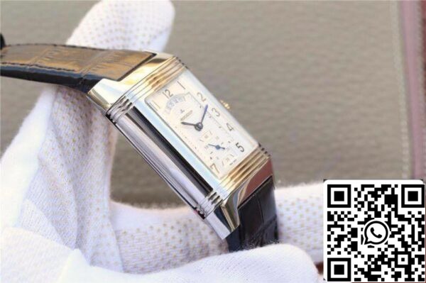 Jaeger LeCoultre Grande Reverso Duo 3742421 Zegarki mechaniczne 1:1 Najlepsza edycja szwajcarska ETA986 Srebrna tarcza Czarny skórzany pasek Replika zegarka 5450 Jaeger-LeCoultre Grande Reverso Duo 3742421 Zegarki mechaniczne 1:1 Najlepsza edycja szwajcarska ETA986 Srebrna tarcza Czarny skórzany pasek