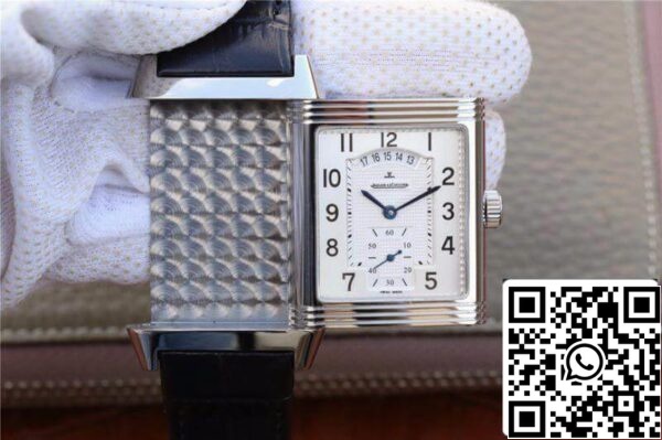 Jaeger LeCoultre Grande Reverso Duo 3742421 механични часовници 1 1 Най-доброто издание швейцарски ETA986 сребърен циферблат черен кожен каишка САЩ реплика часовник 7006 Jaeger-LeCoultre Grande Reverso Duo 3742421 механични часовници 1: 1 Най-доброто издание швейцарски ETA986 сребърен циферблат черен кожен каишка