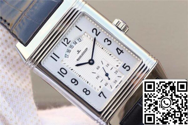 Jaeger LeCoultre Grande Reverso Duo 3742421 Mekaniske ure 1 1 Best Edition Swiss ETA986 Silver Dial Black Leather Strap US Replica Watch 8700 Jaeger-LeCoultre Grande Reverso Duo 3742421 Mekaniske ure 1:1 Best Edition Swiss ETA986 Silver Dial Black Leather Strap