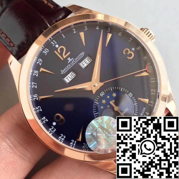 Jaeger LeCoultre Master Calendar 1552520 KM Factory 1 1 Лучшее издание Швейцарский ETA866 18k розовое золото США Реплика Смотреть 1981 Jaeger-LeCoultre Master Calendar 1552520 KM Factory 1:1 Лучшее издание Швейцарский ETA866 18k розовое золото