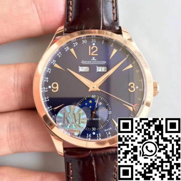 Jaeger LeCoultre Master Calendar 1552520 KM Factory 1 1 Best Edition Sveitsin ETA866 18k Rose Gold US Replica Watch 9399 Jaeger-LeCoultre Master Calendar 1552520 KM Factory 1 1:1 Best Edition Sveitsin ETA866 18k Rose Gold