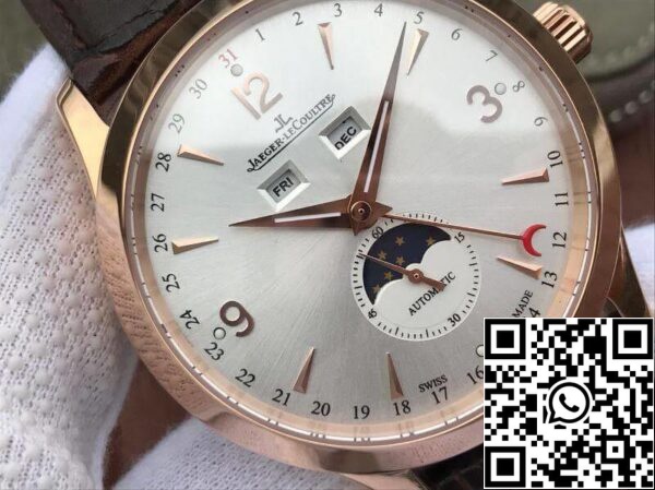 Jaeger LeCoultre Master Calendar 1552520 KM Factory 39mm 1 1 Best Edition Zwitserse ETA866 18K rose goud US Replica Watch 7323 Jaeger-LeCoultre Master Calendar 1552520 KM Factory 39mm 1 1 Best Edition Zwitserse ETA866 18K rose goud