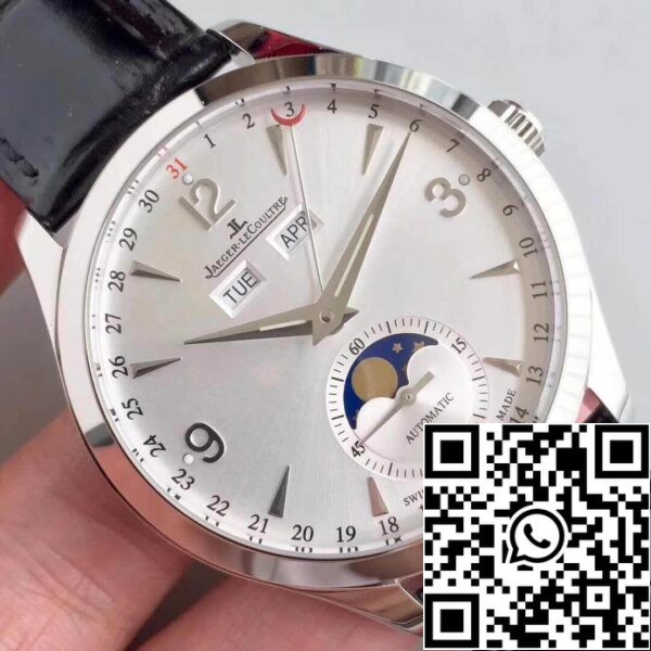 Jaeger LeCoultre Master Calendar 1558420 OM Завод Мужчины Часы 1 1 Лучшее издание Швейцарский ETA866 Серебряный Циферблат США Реплика Смотреть 3503 Jaeger-LeCoultre Master Calendar 1558420 OM Завод Мужчины Часы 1:1 Лучшее издание Швейцарский ETA866 Серебряный Циферблат