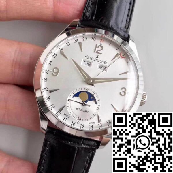 Jaeger LeCoultre Master Calendar 1558420 OM Завод Мужчины Часы 1 1 Лучшее издание Швейцарский ETA866 Серебряный Циферблат США Реплика Смотреть 5522 Jaeger-LeCoultre Master Calendar 1558420 OM Завод Мужчины Часы 1:1 Лучшее издание Швейцарский ETA866 Серебряный Циферблат