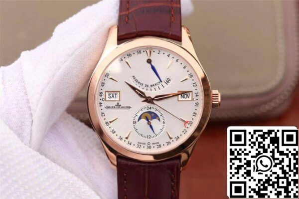 Jaeger LeCoultre Master Calendar Relógios para homem 1 1 Melhor Edição Suíça ETA866 Mostrador Branco US Réplica Relógio 9370 Jaeger-LeCoultre Master Calendar Relógios para homem 1:1 Melhor Edição Suíça ETA866 Mostrador Branco