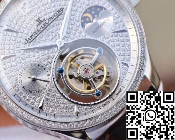 Jaeger LeCoultre Master Complication Functions Real Tourbillon 1:1 Best Edition szwajcarski ręcznie nakręcany 3310 białe złoto US Replica Watch 1165 Jaeger-LeCoultre Master Complication Functions Real Tourbillon 1:1 Best Edition szwajcarski ręcznie nakręcany 3310 białe złoto