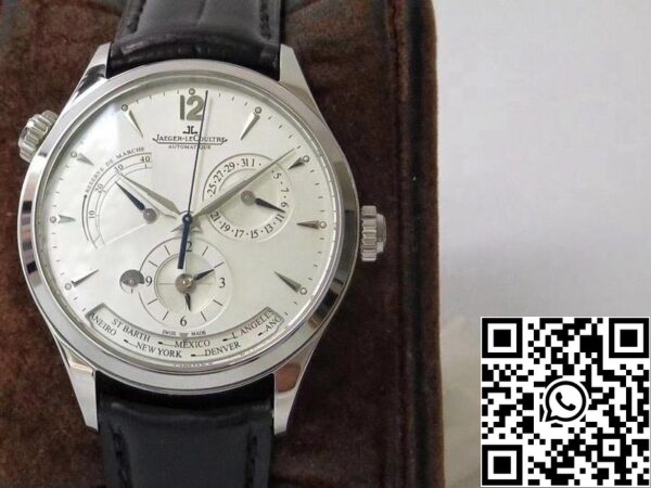 Jaeger LeCoultre Master Geographic Q1428421 1 1 Best Edition ZF Factory Silver Dial Swiss 939A 1 US Replica Klocka 1243 Jaeger-LeCoultre Master Geographic Q1428421 1:1 Best Edition ZF Factory Silver Dial Swiss 939A/1